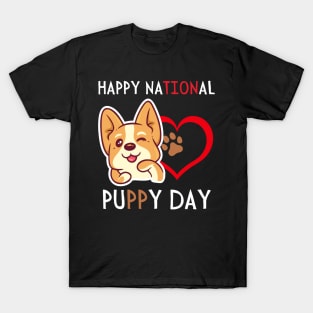 Happy National Puppy Day, Puppy Day 2023 T-Shirt